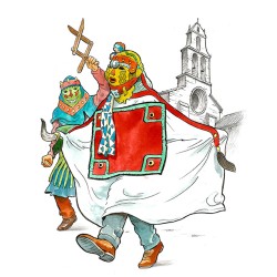 Dibujo de Monés: la Visparra de San Martín de Castañeda