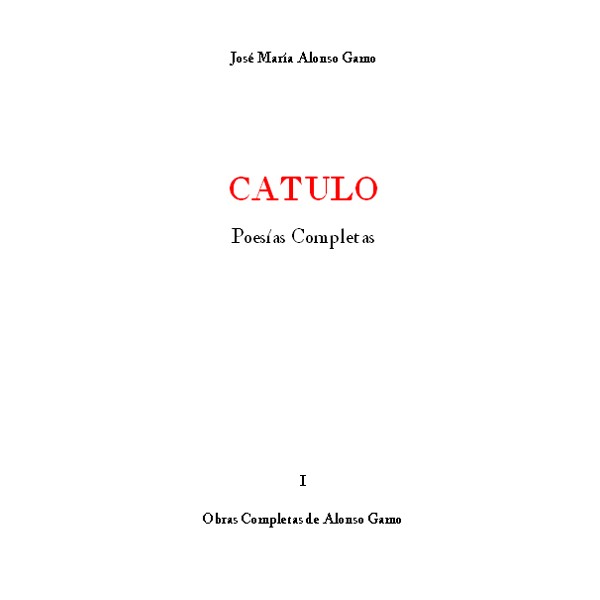 Catulo. Poesías completas